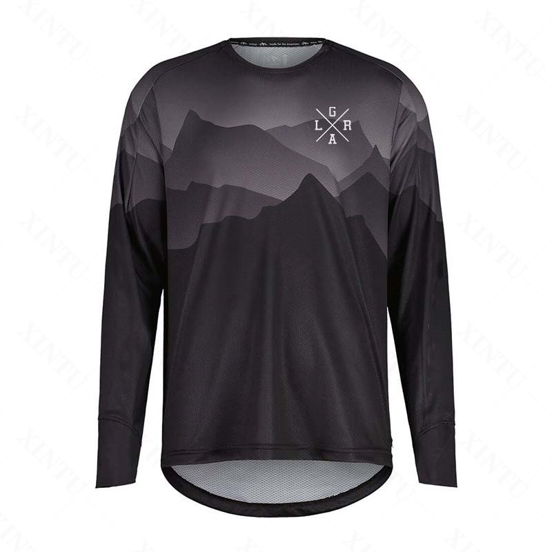 Cycling Jersey - เสื้อเจอร์ซีย์มอเตอร์ไซค์สำหรับผู้ชาย Lrga MTB BMX เสื้อยืดจักรยานเสือภูเขา แขนยาว
