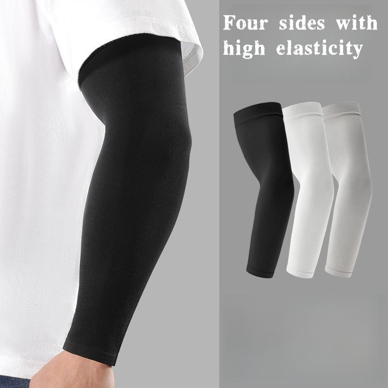 Cycle Gear - ปลอกแขนผ้าไหมน้ำแข็ง 2 ชิ้น ระบายอากาศ ป้องกันรังสียูวี สำหรับผู้ชายและผู้หญิง