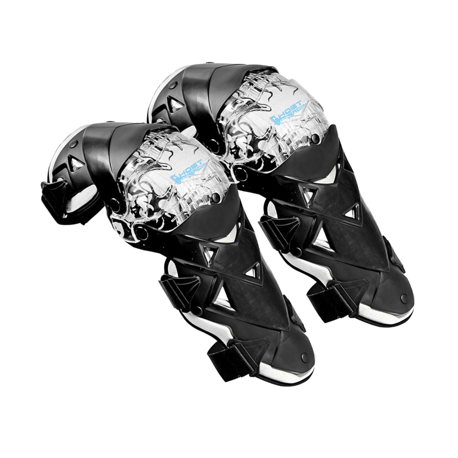 Cycling Gear Padding - สนับเข่ามอเตอร์ไซค์เอนดูโร่ อุปกรณ์ป้องกันแบบปรับได้ ป้องกันหน้าแข้งสำหรับมอเตอร์ครอสและกีฬาปั่นจักรยาน