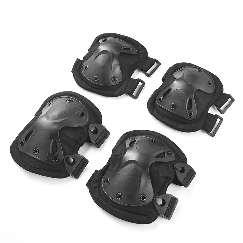 Cycling Gear Padding - ชุดสนับเข่าและข้อศอกทางยุทธวิธี อุปกรณ์ป้องกันสำหรับการฝึกทหาร การคุกเข่า การคลาน และการปั่นจักรยานสำหรับผู้ชายกลางแจ้ง