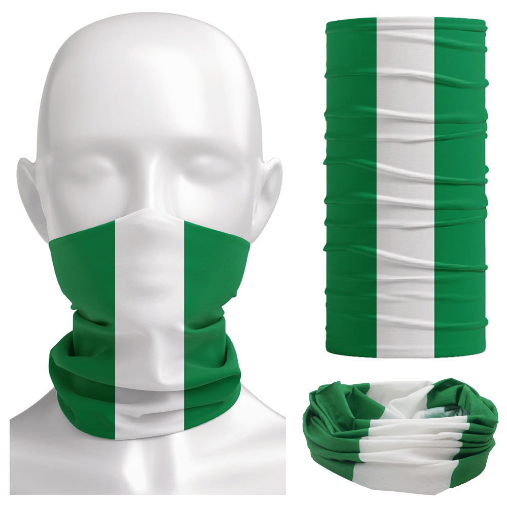 Cycle Gear - ไนจีเรียธงผ้าพันคอผู้หญิงคอ Gaiter Camping Balaclava สําหรับชายขี่จักรยาน UV