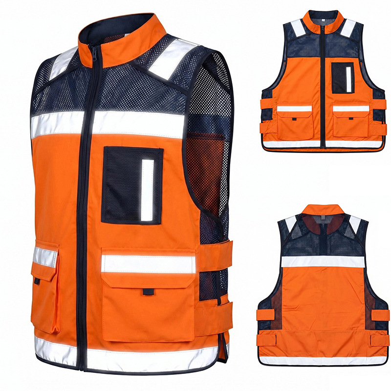 Cycling Gear Vest - เสื้อกั๊กสะท้อนแสง AYGHK สำหรับผู้นำ ชุดป้องกันความปลอดภัยสำหรับการปั่นจักรยาน ขับรถ งานก่อสร้าง