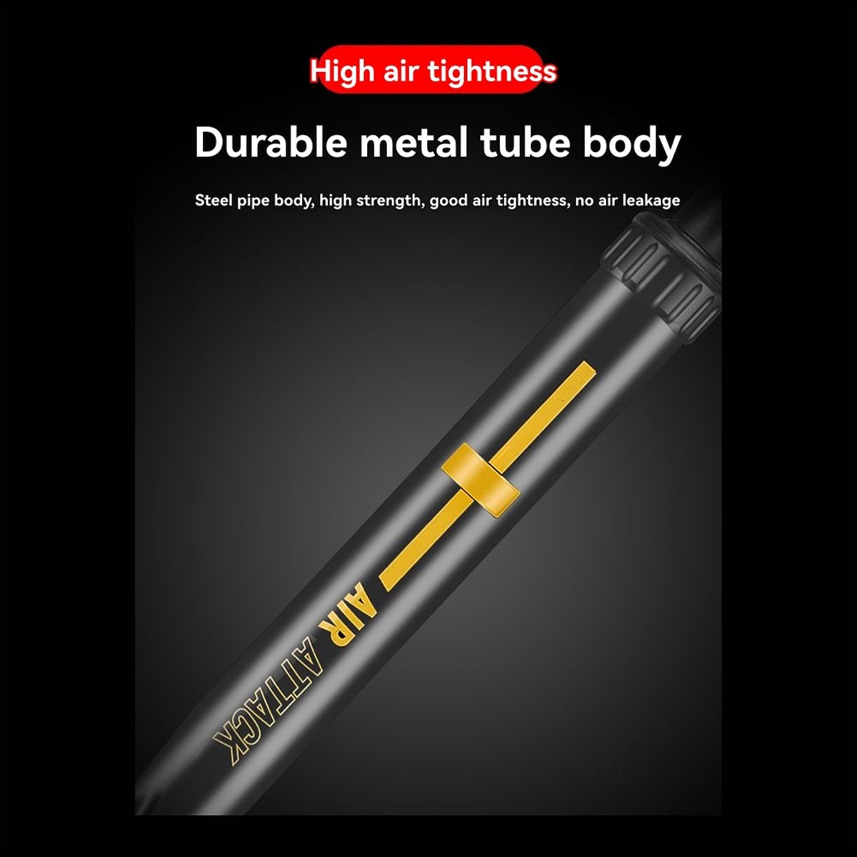 Road Bike Tire - A61P ปั๊มลมแรงดันสูง 160PSI ปั๊มลมแบบแมนนวลวาล์วเครื่องเติมลมยาง MTB อุปกรณ์เสริมจักรยานเสือหมอบสีดำ