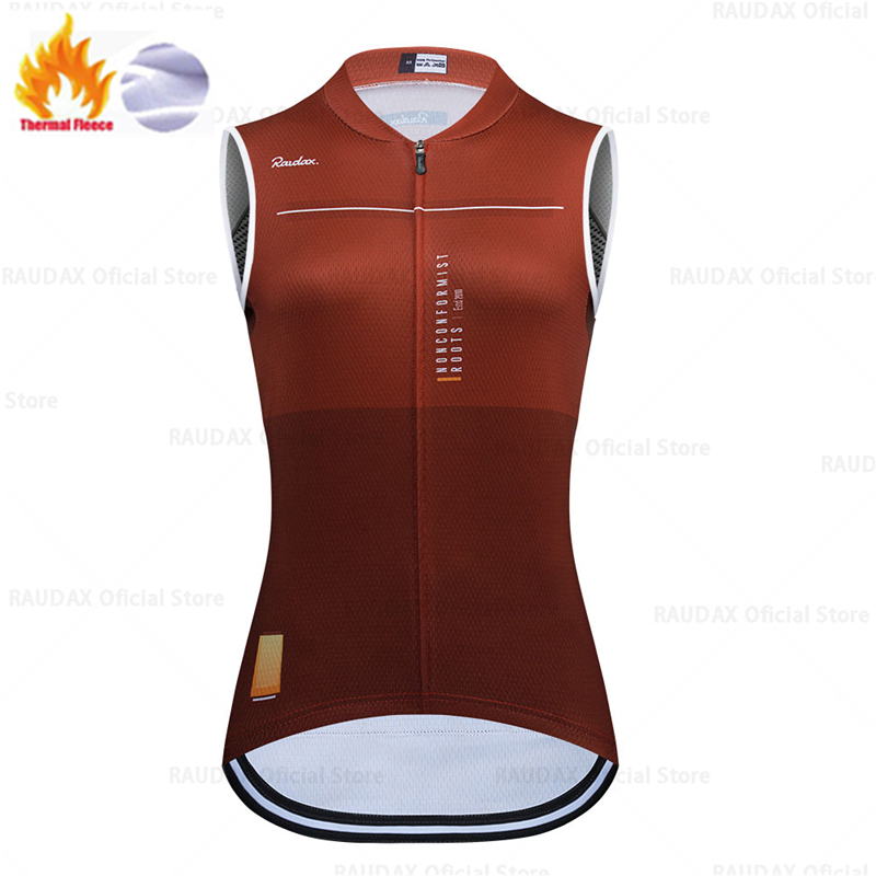 Cycling Gear Vest - ผู้หญิงฤดูหนาวขี่จักรยานเสื้อผ้าแขนกุดขี่จักรยานเสื้อกั๊ก MTB ทีมกีฬาจักรยาน JERSEY แจ็คเก็ตความร้อน WARM