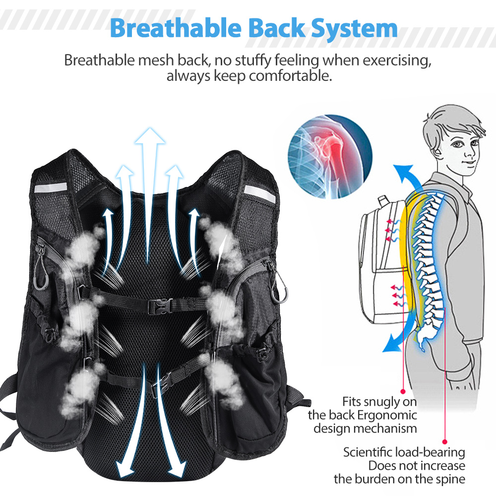 กระเป๋าเป้สะพายหลังสำหรับวิ่งพ - Cycling Gear Vest บทวิจารณ์และราคา