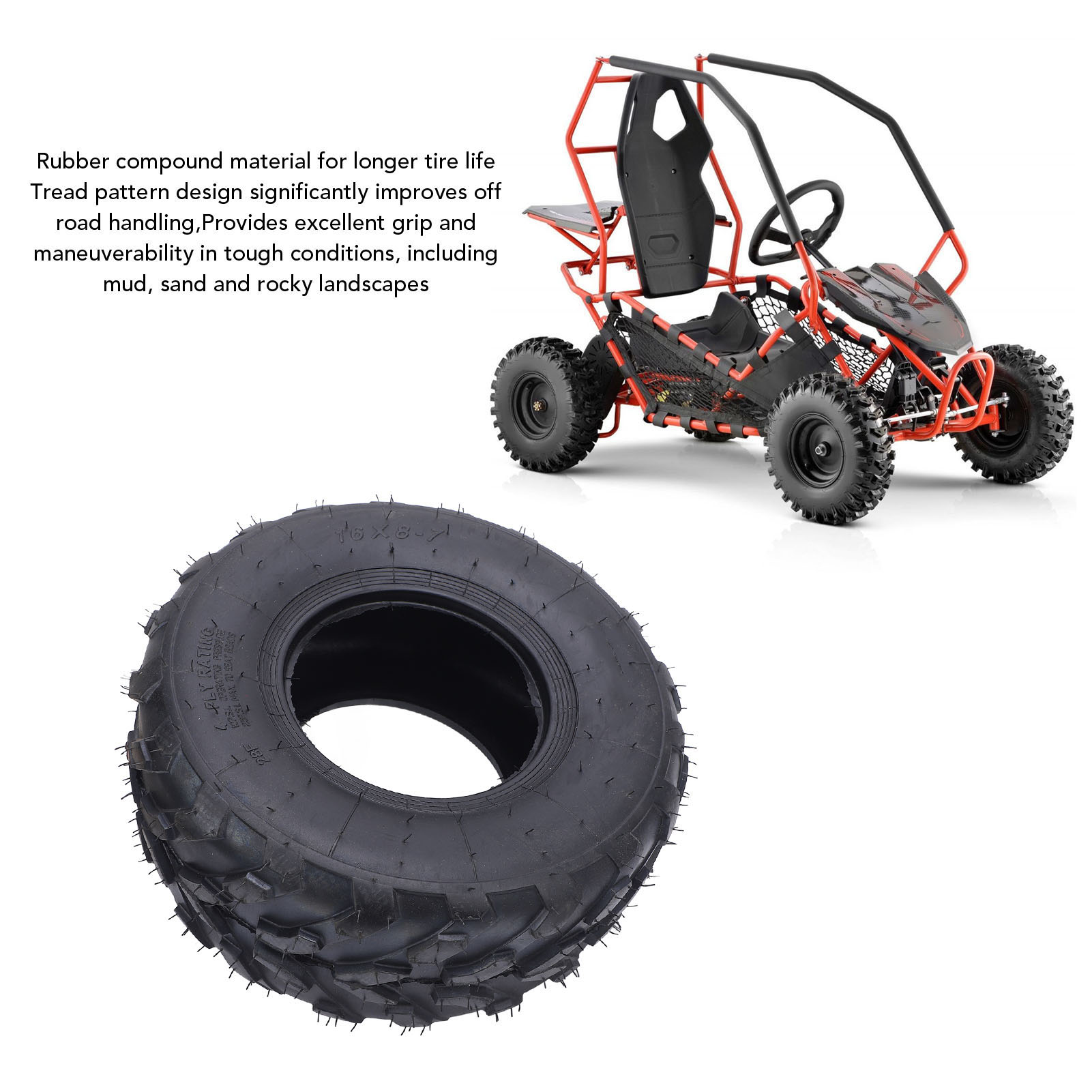 ยางรถ ATV ขนาด 16x8-7 นิ้ว ยาง - Road Bike Tire บทวิจารณ์และราคา