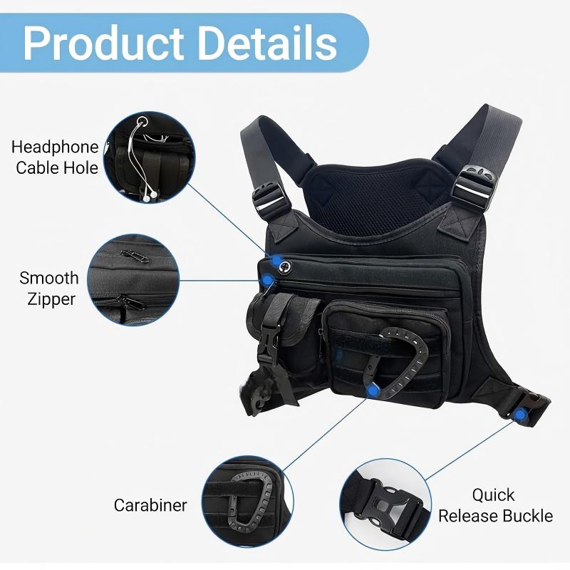 กระเป๋าคาดอกแบบยุทธวิธี มีช่อง - Cycling Gear Vest บทวิจารณ์และราคา