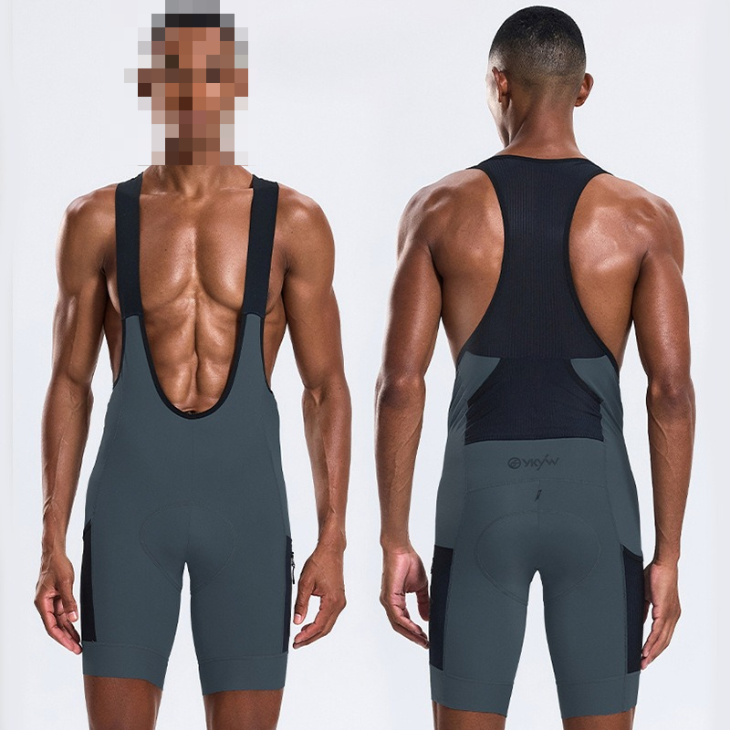 กางเกงปั่นจักรยานสีเทา-น้ำเงิน - Cycling Gear Padding บทวิจารณ์และราคา